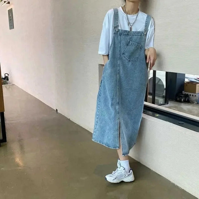 Denim tuinjurk voor dames lente zomer Bakkermode
