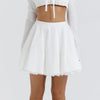 Uitlopende high-waist mini rok - Bakkermode.nl