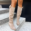 Kniehoge laarzen - stijlvolle slouch dameswinterkleding