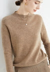 Cashmere trui - dames trui met hoge kraag van zachte kasjmier - Bakkermode.nl
