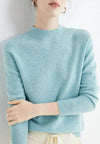 Cashmere trui - dames trui met hoge kraag van zachte kasjmier - Bakkermode.nl
