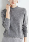 Cashmere trui - dames trui met hoge kraag van zachte kasjmier - Bakkermode.nl