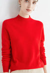 Cashmere trui - dames trui met hoge kraag van zachte kasjmier - Bakkermode.nl
