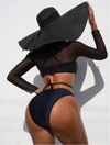 Kruislingse lange mouw monokini badpak - Bakkermode.nl