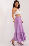 Lila maxi-rok met volant - Bakkermode.nl