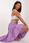 Lila maxi-rok met volant - Bakkermode.nl