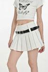 Geplooide high-waist mini rok - Bakkermode.nl