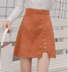 Khaki faux suede mini rok - dames met een strakke, getailleerde pasvorm