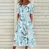 Bloemen midi-jurk - levendige dames jurk met bloemenprint