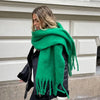 Chunky warme cashmere sjaal - elegante dames oversized wrap - Bakkermode.nl