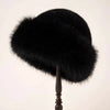 Imitatiebont muts - luxe winter dames hoofddeksel - Bakkermode.nl