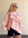 Roze gebreide trui voor dames - Bakkermode.nl