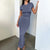 Bodycon maxi-jurk met korte mouwen - Bakkermode.nl