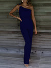 Jumpsuit - elegante one-shoulder dames jumpsuit