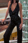 Pailletten jumpsuit - elegante dames party outfit