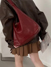 Minimalistische schoudertas dames - stijlvolle leren tas - Bakkermode.nl