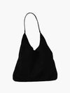 Suède schoudertas dames - zachte en ruime hobo tas - Bakkermode.nl