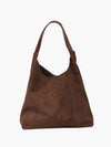 Suède schoudertas dames - zachte en ruime hobo tas - Bakkermode.nl
