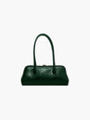 Strakke leren schoudertas dames - klassieke vintage look - Bakkermode.nl