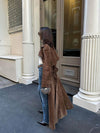 Bruine trenchcoat - elegante lange damesjas