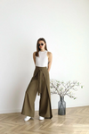 2-delige chique wijde broekset - elegante outfit voor dames