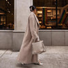 Oversized jas - luxueuze lange wikkeljas voor dames