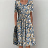 Bloemen midi jurk - elegante damesjurk voor de lente en zomer