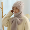 2-delige set met muts en sjaal - warme gebreide dames winteraccessoires - Bakkermode.nl