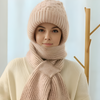 2-delige set met muts en sjaal - warme gebreide dames winteraccessoires - Bakkermode.nl