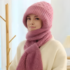 2-delige set met muts en sjaal - warme gebreide dames winteraccessoires - Bakkermode.nl