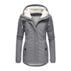 Geplooide winterjas met capuchon voor dames - gewatteerde winterjas - Bakkermode.nl