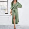 Elegante maxi jurk - chique dames v-hals avondjurk