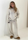 2-delige Dames lounge set - gebreide trui en wijde broek - Bakkermode.nl