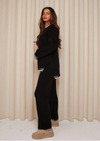 2-delige Dames lounge set - gebreide trui en wijde broek - Bakkermode.nl