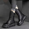 Dames veterbooties - trendy chunky hakken