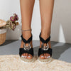 Dames espadrille wedge sandalen - stijlvolle zomerfootwear voor elegante vrouwen