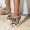 Dames espadrille wedge sandalen - stijlvolle zomerfootwear voor elegante vrouwen