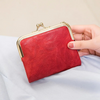 Vintage kiss lock tas - stijlvolle dames muntenportemonnee - Bakkermode.nl
