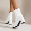 Dames enkelboots - stijlvolle mid-hak - zijrits - stretchy pasvorm - casual schoeisel