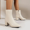 Dames enkelboots - stijlvolle mid-hak - zijrits - stretchy pasvorm - casual schoeisel