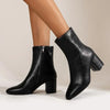 Dames enkelboots - stijlvolle mid-hak - zijrits - stretchy pasvorm - casual schoeisel