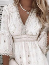 Dames casual jurken boho-chic zomerjurk - elegante geborduurde stijl voor daguitstapjes