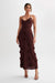 Dames maxi jurk met bloemenprint en versieringen voor speciale gelegenheden - elegante slip dress in bloemdessin