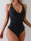Dames hoge taille éénstuk badpak - stijlvolle elegante zwemkleding voor strand en zwembad