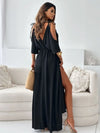 Dames maxi jurk met cold shoulder design - elegante avondjurk voor bijzondere gelegenheden