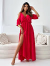Dames maxi jurk met cold shoulder design - elegante avondjurk voor bijzondere gelegenheden