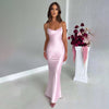 Elegante maxi jurk voor dames - spaghettibandjes, lichte stof, veelzijdig in stijl