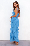 Dames maxi jurk lichte ruffles strandmode - elegante zomeruitjes, ademend materiaal, flatterend ontwerp