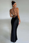 Dames slim fit maxi-jurk - elegante spaghettiband avondjurk voor speciale gelegenheden