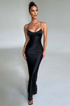 Dames slim fit maxi-jurk - elegante spaghettiband avondjurk voor speciale gelegenheden